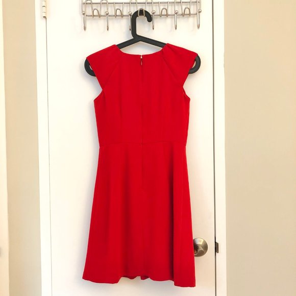 LOFT Red Dress Knee Length Semi-Formal - Picture 2 of 4